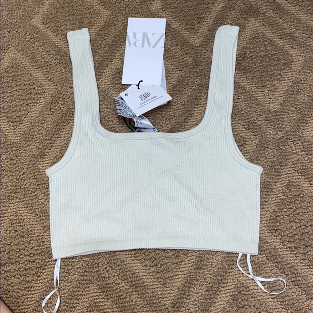 zara crop seamless tank